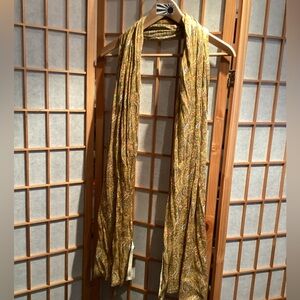 UO Kimchi Blue Gold Paisley Scarf